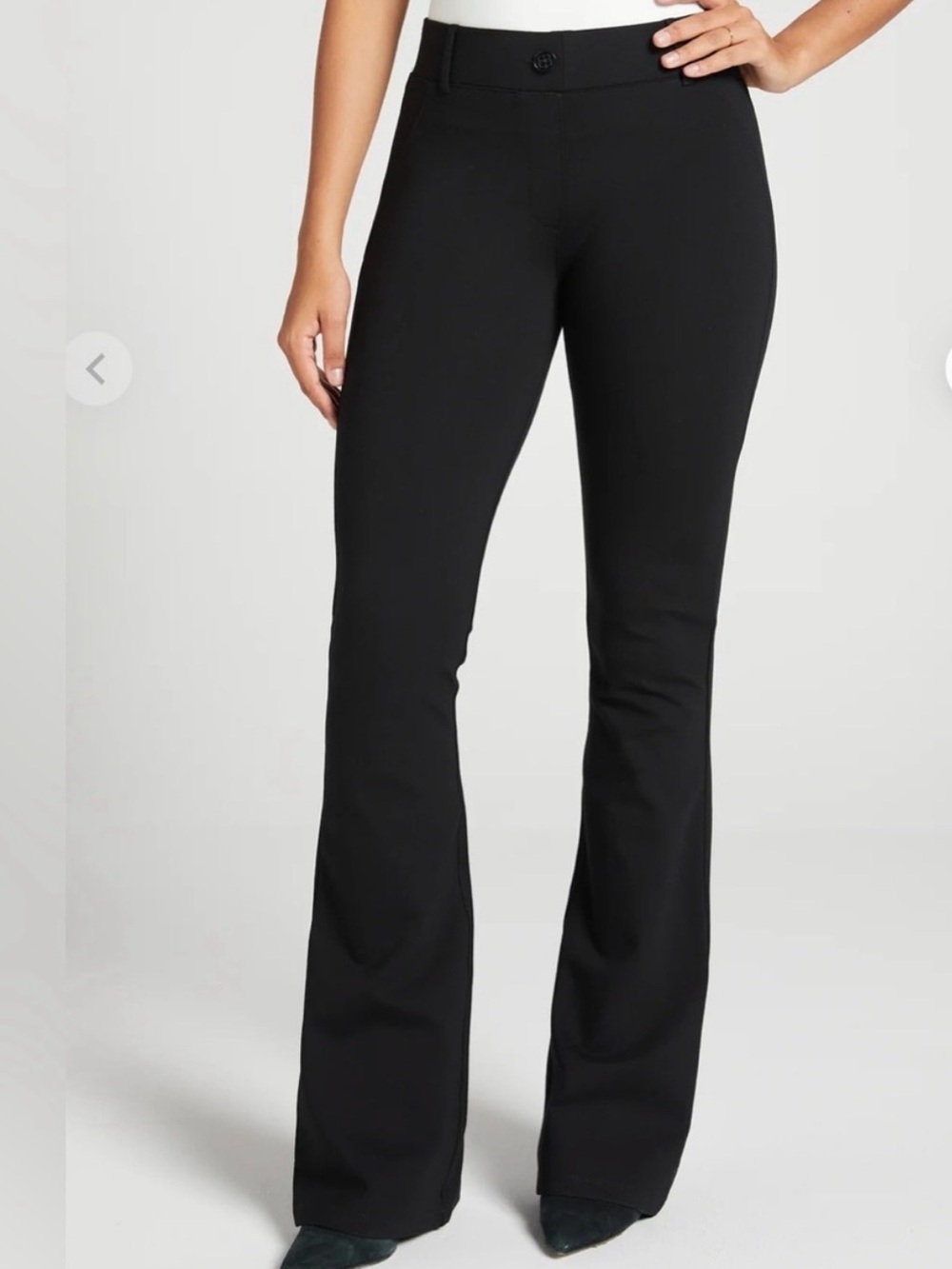 Betabrand Dress Pant Yoga Pants DPYP Black Bootcut Ponte Knit Size Medium